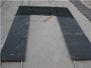 Snow Grey Granite Polished Machine Cutting Tiles,China Jet Mist Black Granite,Nero Branco Granite,China Black Via Lactea Tiles Garden Stepping