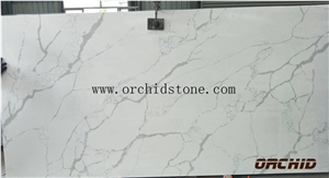 Bianca Statuario Venato Marble Look Quartz Surface Wall Cladding Tiles,White Jade Artificial Marble,Solid Surface Slabs