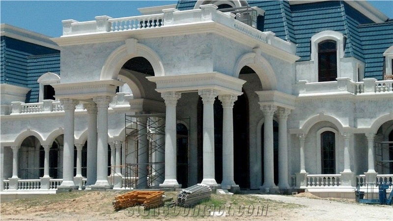 Installation Of Dimensional Marble Columns, Casings and Railings
