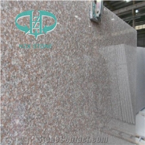 China Cheap Price Peach Red Granite G687 Chinese Cherry Brown Staircase, Chinese Polished Blossom Red Stone Treads Steps
