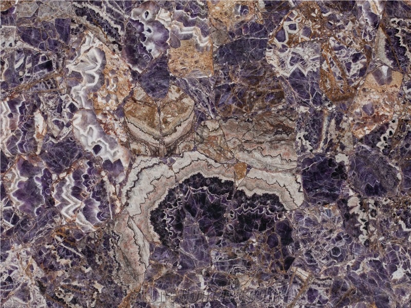 Amethyst Purple Onyx Slab Grace Texture Decoration for Wall Covering