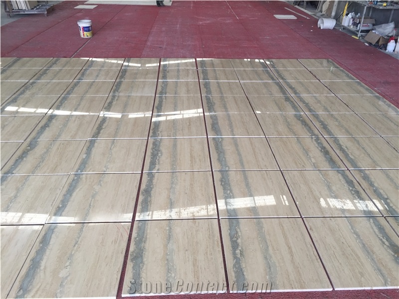 China Supplier Good Quality Silver Grey Travertine Tiles for Floor Covering