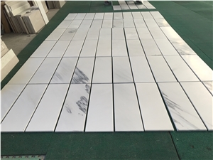 Chinese White Marble Tile White Jade Tile Honed for Flooring Tiles
