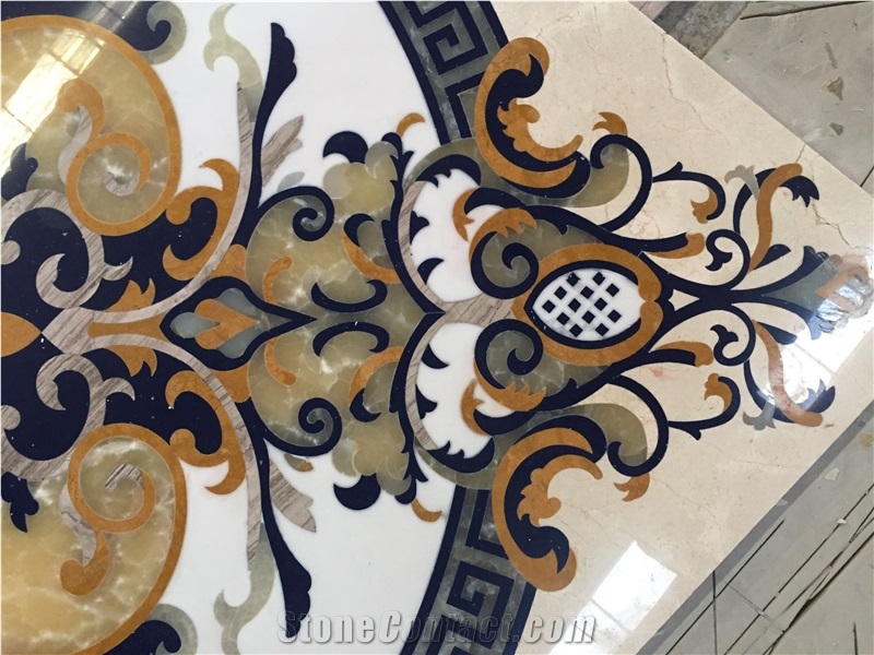 Crema Marfil Marble Floor Medallions for Project