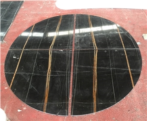 Factory Whosale Black Marble Luaren Gold Marble Stairs for House Decoration