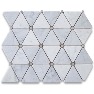 Factory Whosale Polished Natural Stone White Marble Mosaic Design Tiles for Decoration