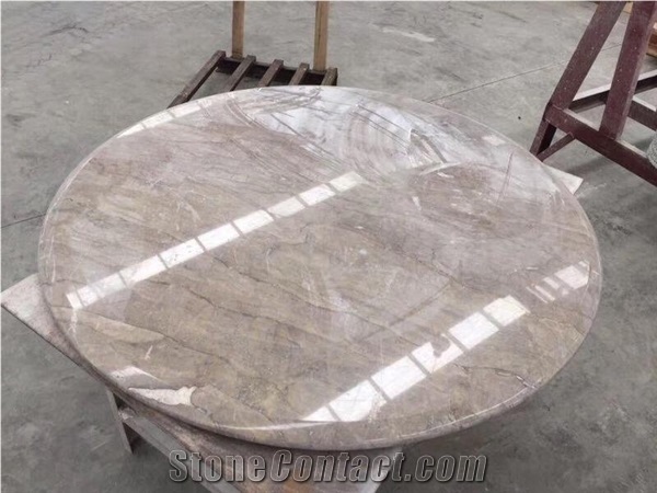 High Polished Marble Stone Grey Marble for Table, Reception Desk