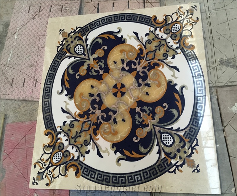 High Quality Factory Whosale Waterjet Marble Mosaic Pattern Floor Medallion