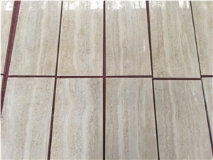Italian Travertine Tiles 1224 Rome Beige Travertine Tile for Flooring Covering