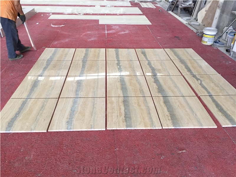 Layout Travertine Tile for Project Ocean Blue Travertine Flooring Tile 24*24