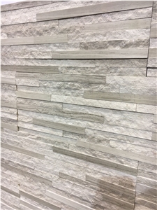 Mixed Marble Mosaic Tile Grey Wood Marble Mosaic Tile for Kitchen