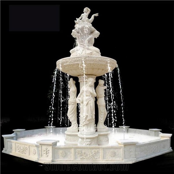 Natural Stone Carved Fountain Statue Sculpture Fountain Exterior Fountain