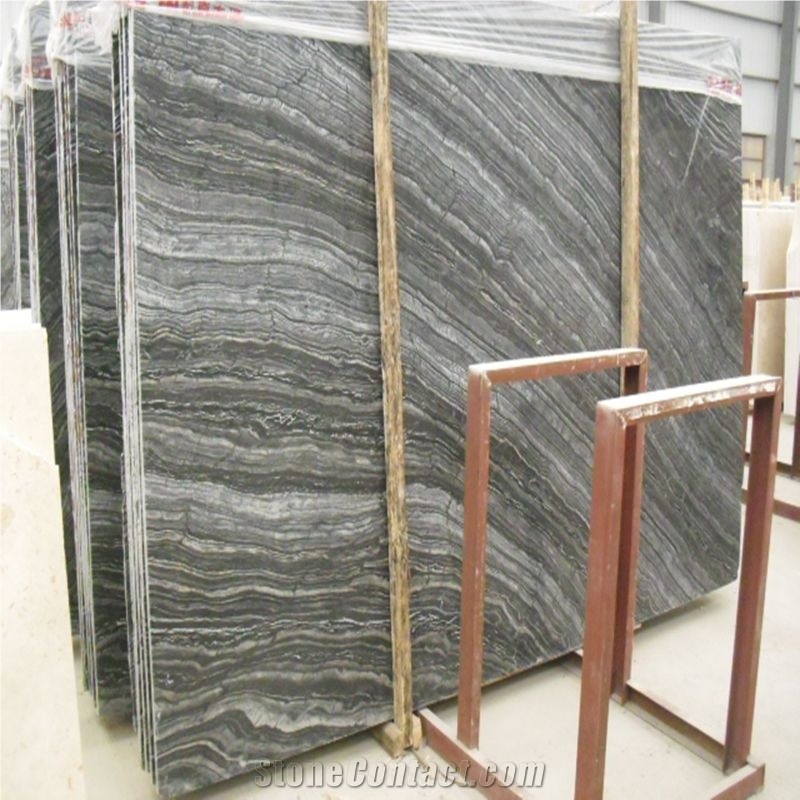 China Ancient Green Wood Marble Tiles, Cheap Chinese Black Wood Grain Vein Marble Polished for Wall Stone Flooring Covering ,Indoor Building