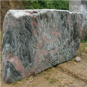 Multicolor Red Landscaping Garden Large Stone , Decorative Garden Stone Multicolor Red Granite Landscaping Stones