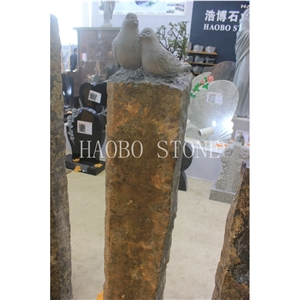 Customized China Quarry Natural Stone High Quality and Quality Wholesale New Style Carved Pigeon Basalt Monument Designs for Cemetery in Germany Price