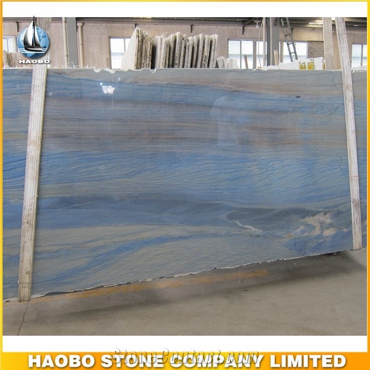 Direct Selling Tile Blue Slab Azul Macaubas Quartzite Slab for Flooring Tile and Wall Covering