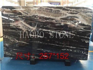 Haobo China Quarry High Polished Natural Stone Cheap Price Good Service High Quality Polished Black Marble Slab Available