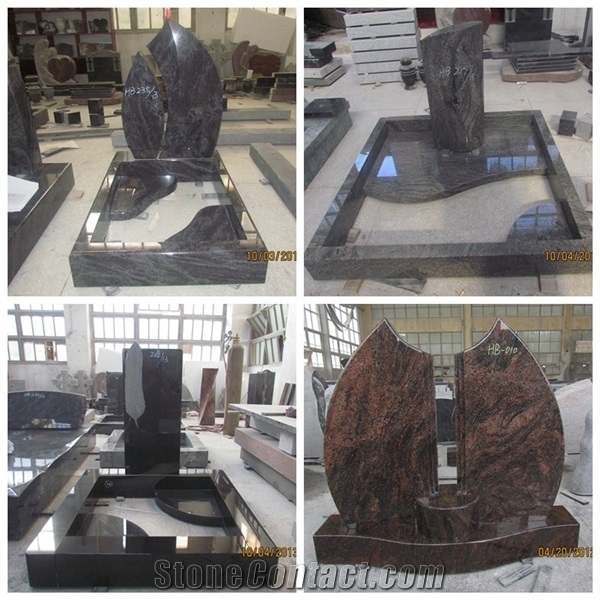 High Quality Cheap and Competitive Price Modern Natural China Quarry Angel Holding Red Heart Shaped Memorial Monument with India Granite for Sale