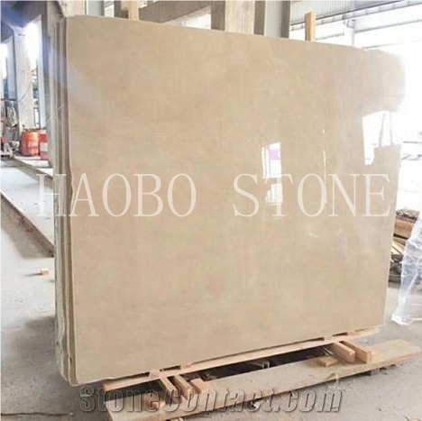 Hot Sale China Factory Haobo Natural Stone Cheap Price Customized Cut to Size Polished Anatolia Beige Marble Slab for Wall and Flooring Tile
