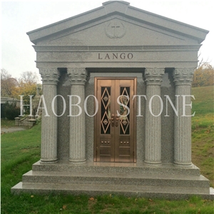 Manufacturer Price Customized Color and Sizes Best Service China Quarry Natural Stone Unique Six Crypts Granite Mausoleum Design for U.S.A.