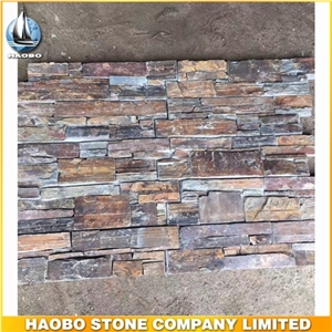 Rusty Slate Wall Cladding with Split Natural Surface