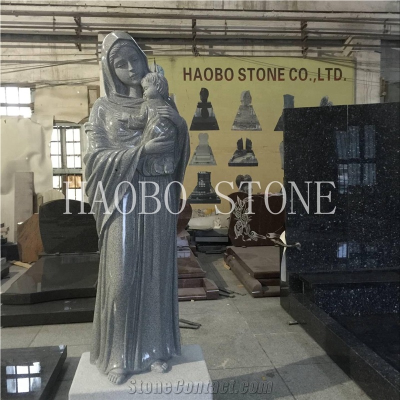 Unique Delicate Handcarved China Quarry Manufacturer High Quality Life Size Morden Large Granite Virgin Mary Sculpture for Garden&Outdoor Decoration