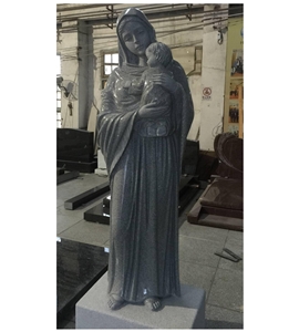 Unique Delicate Handcarved China Quarry Manufacturer High Quality Life Size Morden Large Granite Virgin Mary Sculpture for Garden&Outdoor Decoration