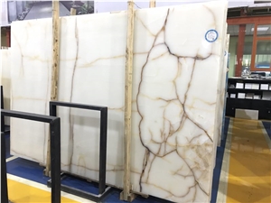 Natural White Onyx for Tiles & Slabs Polished Cut to Size for Flooring Tiles, Wall Cladding,Slab for Counter Tops,Vanity Tops