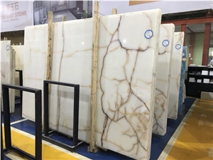 Natural White Onyx for Tiles & Slabs Polished Cut to Size for Flooring Tiles, Wall Cladding,Slab for Counter Tops,Vanity Tops