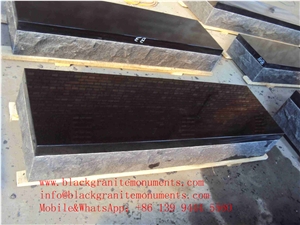 China Absolute Shanxi Black Granite American Style Polished Monument & Tombstone Upright Headstone Brp Bases