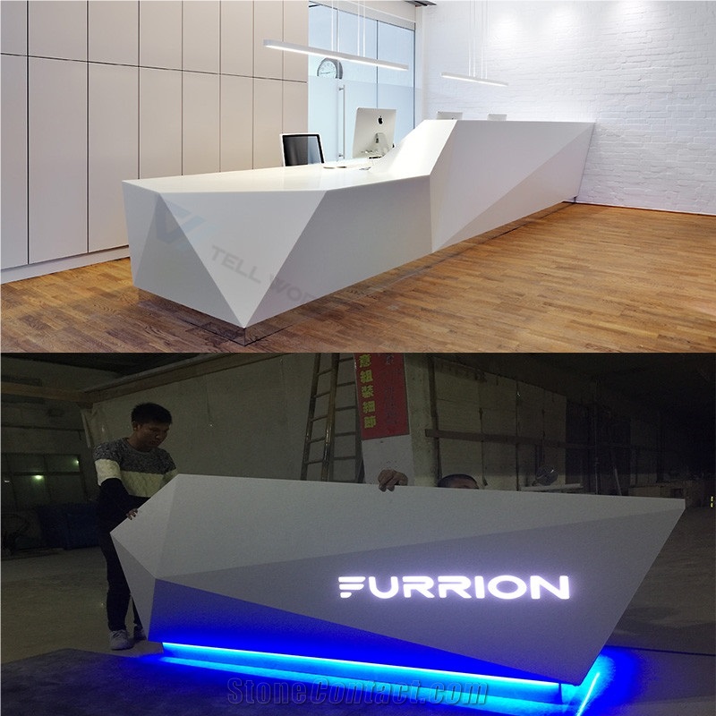 Beauty Salon Reception Desks Led Light Counter