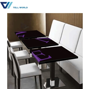 Custom Made Logo Commercial Faux Stone Table Chairs