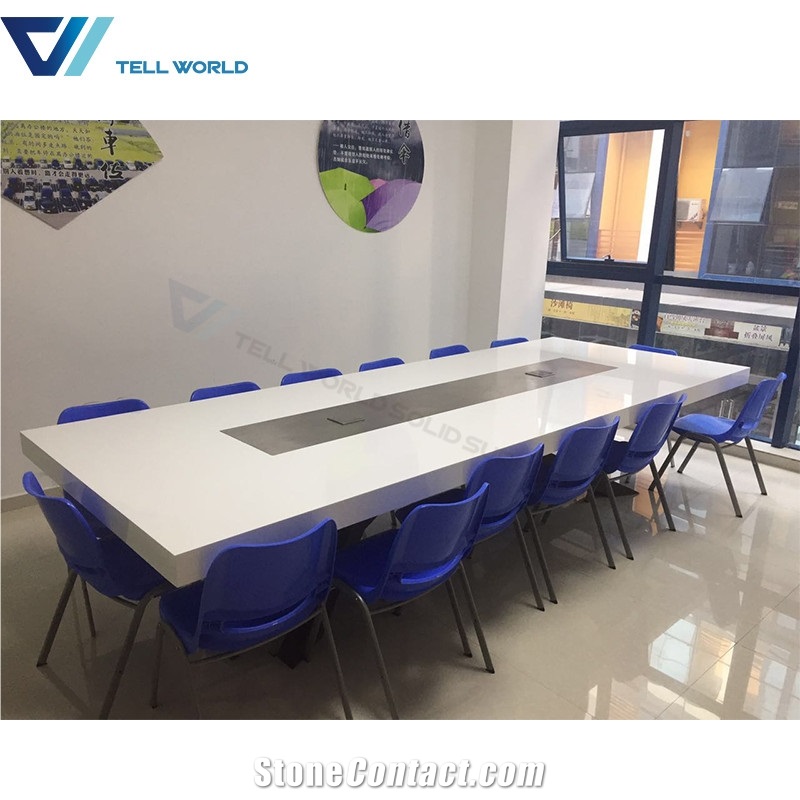 High Glossy Luxury Conference Table White Modern Conference Table