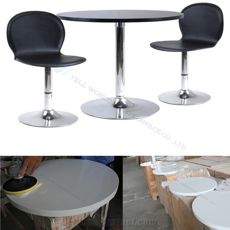 Luxury Dining Table Set Corian Top Chairs and Tables