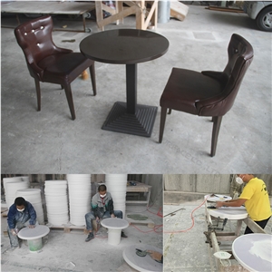 Marble Round Dining Table Modern Table and Chair Sets