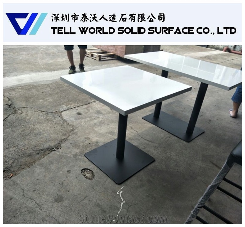 Simple Modern Style White Marble Table Counter Buffet Dining Table Design