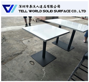 Simple Modern Style White Marble Table Counter Buffet Dining Table Design