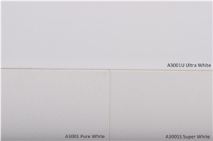 Newly Launched Quartz Stone Solid Surface Ultra White Close to Iconic White with Factory Price