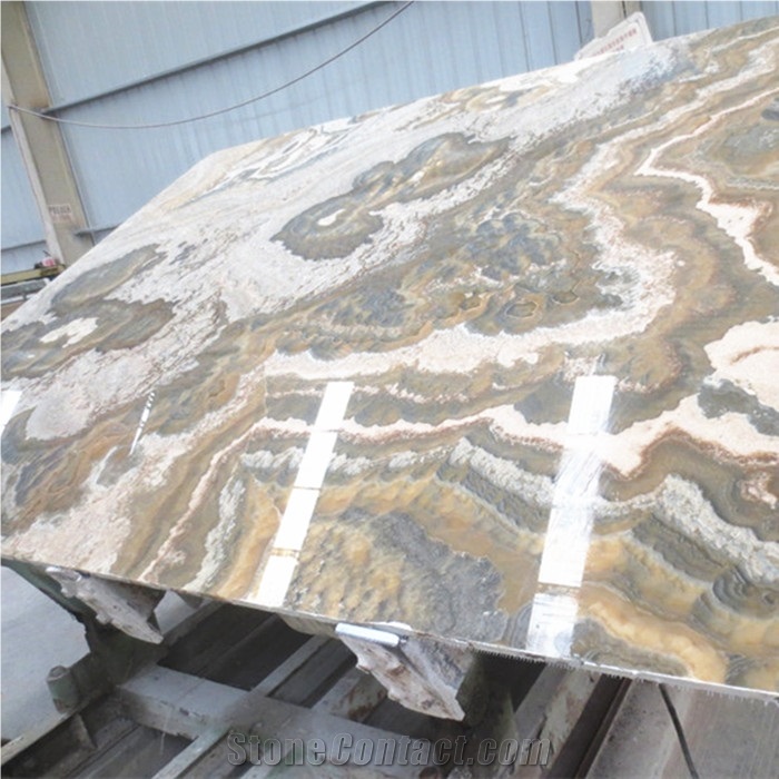 Favorable Price for Mexico Gray Onyx Tiger Gray Onyx Slabs