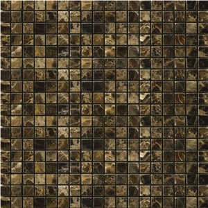 Spanish Dark Marron Brown Emperador Mosaic Tile