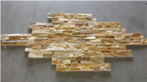 Yellow Rough Surface Panel 60x15x1.5-2.5cm. Wall Cladding , Thin Stone Veneer, Stone Wall Decor. Ledge Stone,Flexible Stone Veneer