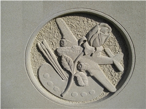 Carved Sandstone Bespoke Memorial Relief