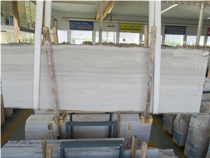 China Wood Marble Quarry Owner White Wood Veins Marble Wooden White Marble/Serpeggiante Slab with 1.8cm the Good Quality Wood Marble