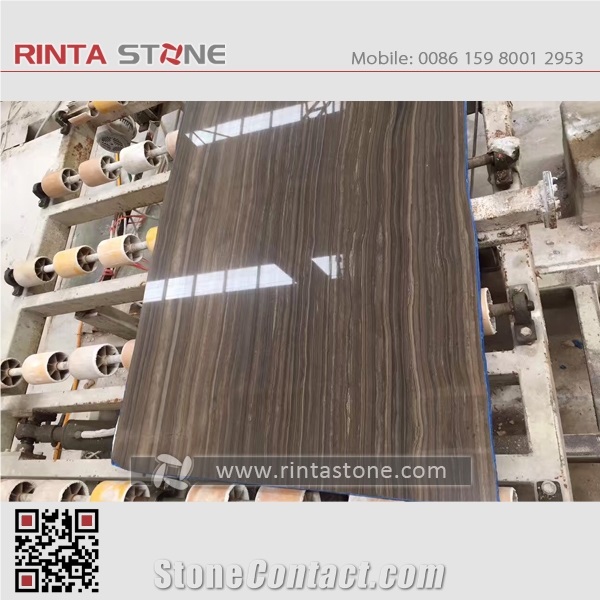 Antique Brown Wood Vein Marble Obama Wood Vein China New Coffee Brown Wooden Stone Hotel Project Big Slabs Tiles
