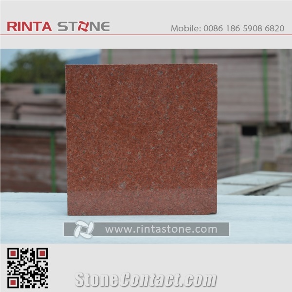 Asian Red Granite Asia China Natural Colour No Dyed / No Painted Dark Red Stone