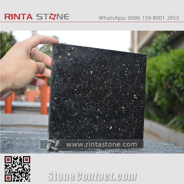 Black Galaxy Granite India Nero Star Galaxi Gold Stone Big Slab Wall Floor Thin Tile Skirting for Kitchen Bathroom Top Countertop