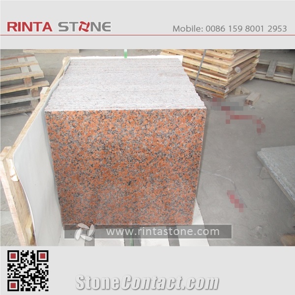 G562 Granite Fengye Hong China Chinese Natural Dark Red Stone Slabs