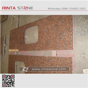 G562 Granite Maple Red China Chinese Natural Dark Red Stone Countertops Kitchen Tops