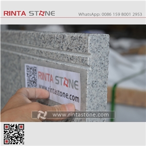 G603 China Natural Cheap Light Sesame Grey Granite New White Bacuo Stone Barry Gray Solid Surface Stair Step Riser Treads Staircase for Garden