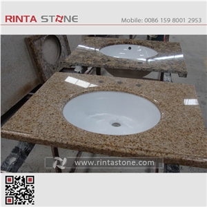G682 China Natural Buff Rusty Yellow Granite Countertops Bath Tops